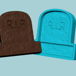 t.png Fichier STL Halloween Molding A08 Tomb - Moule à Chocolat en Silicone・Modèle pour impression 3D à télécharger