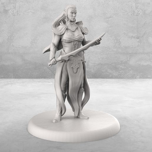 STL file Elven Blademaster - Tabletop Miniature・Model to download and ...