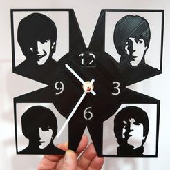 dee890ca438e767405ead5da2044891d_display_large.jpg Free STL file Reloj Beatles・3D printing template to download