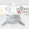Anti-spacecraft-missile-customizable-layout03.png -MHW03C- Mecha Anti-spacecraft missile launcer turret 3D print model