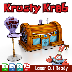 Krusty_Krab_Cults.png 3D-Datei Die Krosse Krabbe・Modell zum Herunterladen und 3D-Drucken