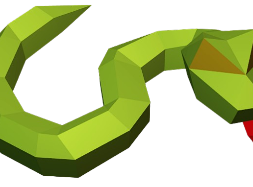 🐍 Snake low poly・ OBJ File for 3D printing and Papercraft & Origami・Cults