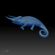 3DPrint4.jpg Three-horned chameleon- Trioceros jacksonii-STL 3D print file-with full-size texture-high polygon