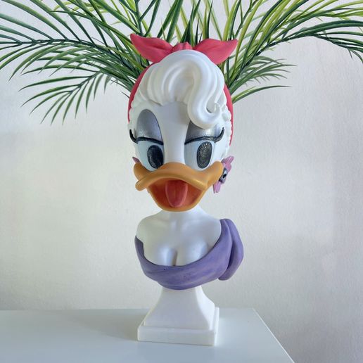 Pinup Duck Diva Bust Planter