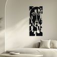 mockup_06.jpg 021 Geometric Abstract Face Wall Decor Art Laser Cut 3D Print Files