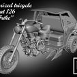 Motorized-tricycle-Fiat-126.jpg Bitume/Gaslands Motorized tricycle Fiat 126 "Trike" post-apocalyptic