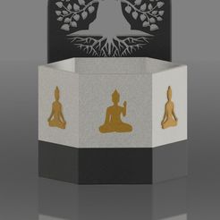 Budha_cely6.jpg Bookend with small flower pot buddha themed