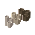 Untitled.png Hexagonal Pen Pot 1 STL File - Digital Download -3 Sizes- Homeware, Minimalist Modern Design