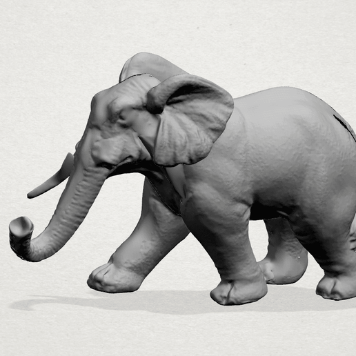 Elephant 01 -A01.png Free 3D file Elephant 01・Template to download and 3D print, GeorgesNikkei