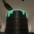 IMG_0093.jpg Radioactive barrel flower pot (glow in the dark)
