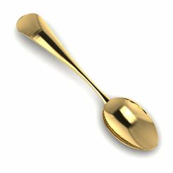 1.jpg Cuillère en or pour crème glacée Modèle imprimable en 3D