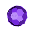 Bucky_Half_hex_bottom_40mm.stl Buckyball, Truncated Icosahedron, Soccer Ball, C60