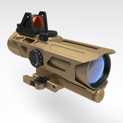 Sniper-scope.png Fichier STL Lunette de visée tactique - Impression 3D AirSoft・Modèle à télécharger et à imprimer en 3D, Fanton