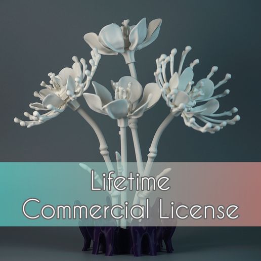Halloween Bone flower Lifetime Commercial License