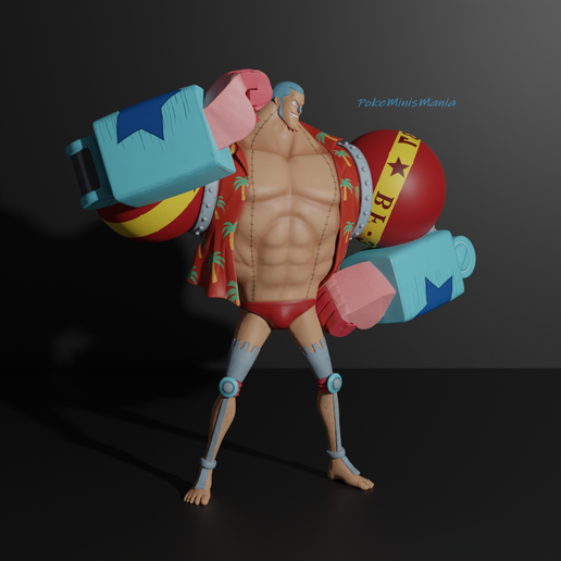 Franky2.png Franky time skip - One piece 3d print model