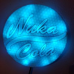 Nuka-Cola-Blue.jpg Download STL file Nuka Cola LED sign • 3D printing template, ItsTheBot