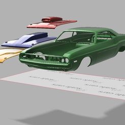 1.jpg Файл STL 1/12 масштаб dodge challenger 1970・Модель 3D-принтера для загрузки