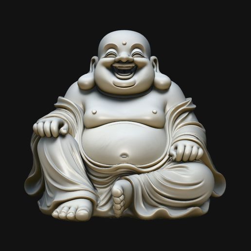 Laughing Buddha Statue Design 4 - 3D Print Model