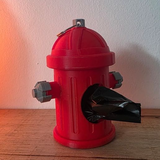 Fire Hydrant Dog Bag Dispenser - 3D Printable Pet Accessory