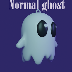 Mesa-de-trabajo-1_1.png 👻Normal ghost 3D STL (KEYCHAIN AND EARRINGS)👻