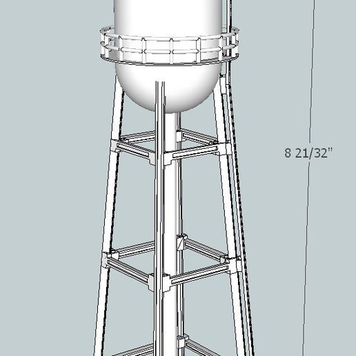 11f38ab7ad3543cd50420958f14fe7bd_display_large.jpg Download free STL file HO Scale Water Tower • 3D printable design, kabrumble