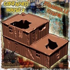 1.jpg 3D-Datei Ödland-Containerhaus 2・Modell für 3D-Drucker zum Herunterladen