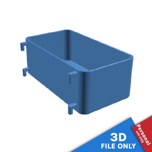 CONTAINER WITH 14X7.5X5.5CM STORAGE SPACE FOR IKEA SKADIS 3D model