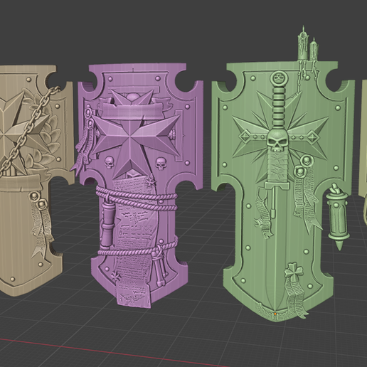 Custom Relic Shields for Black Templars