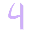 4.stl STL file Letters and Numbers The Addams Family Letters and Numbers | Logo・Template to download and 3D print
