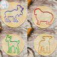 Без-имени-1.jpg Stencil (set) hoofed animals cookie cutter