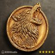 Wolf.jpg Relieve de lobo para láser CNC e impresión 3D Archivo STL y TIF en escala de grises 4K - Modelo 3D de alto detalle