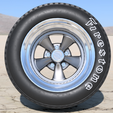 cragar-SS-14-v81.png STL file Cragar SS old american rims 14 inch for diecat and scale models・3D printable design to download