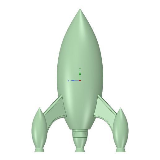 Vintage-rocket.jpg Download STL file Vintage 3D rocket • 3D printing object, daileydoug