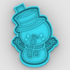 christmas-snowman_1.jpg christmas snowman - freshie mold - silicone mold box