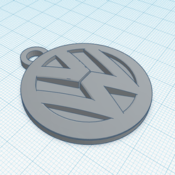 llavero-vw.png Rounded VW logo Keychain