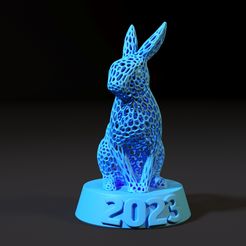 10007.jpg Fichier 3D Le symbole du lapin de 2023・Idée pour impression 3D à télécharger