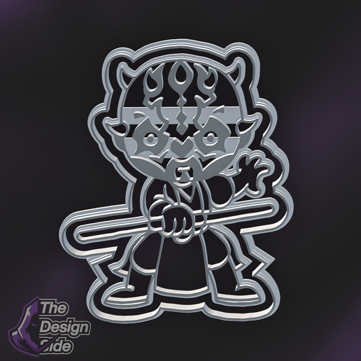 Darth Maul Cookie Cutter (Premium) - 3D model önizlemesi