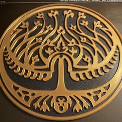 IMG_0029.jpg STL file The Golden Army Logo (Prince Nuada Belt Plate)・3D print design to download, janeeissklar