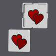 LOV000001CO1S-WOVEN-HEARTS.png Woven Hearts - Square Coasters with holder