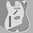 white.png Custom Fender Telecaster Hexagon Design Pattern Left Handed