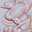 swan5.jpg Free STL file swan 3d model of bas-relief・3D printer design to download
