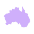 australia.STL CARTE DU MONDE 2D PLAQUE 220X220