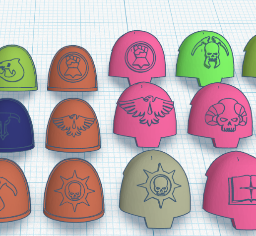 Chapter specific shoulder pads