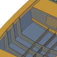 Lodka4A-v117-f28.png 3D file Plastic full-size motor boat made of monolithic sheets of block copolymer of polypropylene PP-C or low pressure polyethylene HDPE High Density Polyethylene for extreme operating conditions 8 mm thick・3D printer model to download