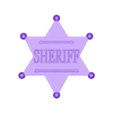 sheriff star.obj STL models for 3D printing and CNC Sheriff star