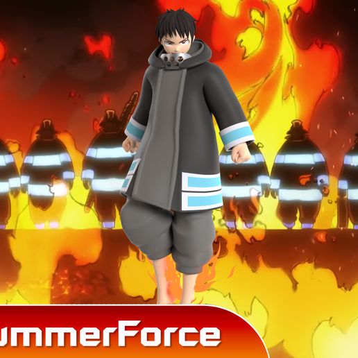 🔥 Shinra Kusakabe - Fire Force・ OBJ File for 3D printing・Cults
