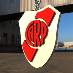 untitled.766.png STL file KEY RING-- RIVER PLATE・3D printing idea to download