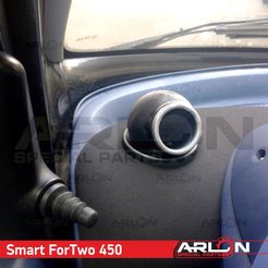 Smart ForTwo 450 5.jpg Download STL file Air Vent Gauge Pod, 52mm, Fits Smart Fortwo 450 "Arlon Special Parts" • 3D print model, Arlon