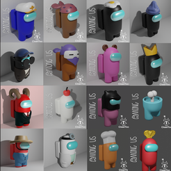amongusPack3.png Fichier STL Parmi nous Deuxième pack 21 Chiffres et porte-clés/AMONG US Deuxième pack 21 Chiffres et porte-clés AMONG US・Modèle imprimable en 3D à télécharger