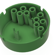 ashtray-01 v4-07.png Cigarette Smoking Cups Ashtray Tobacco Holder with 8pcs cigarette storage hole 3d-print and cnc